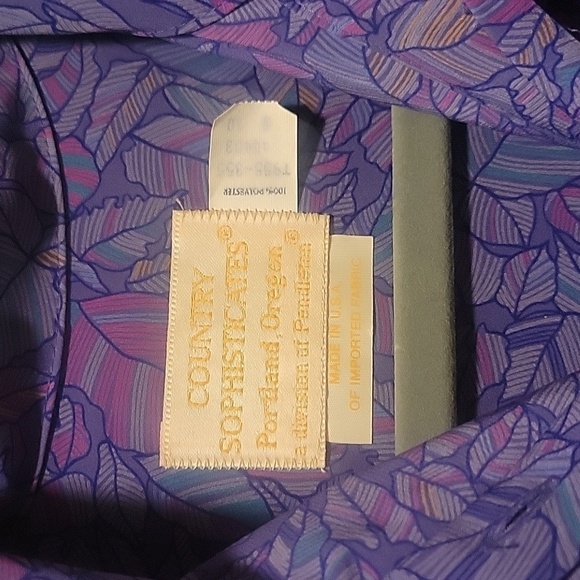 Vintage Pendleton Country Sophisticates Women's Button Up Blouse & Scarf/Bow 10 - Picture 5 of 8